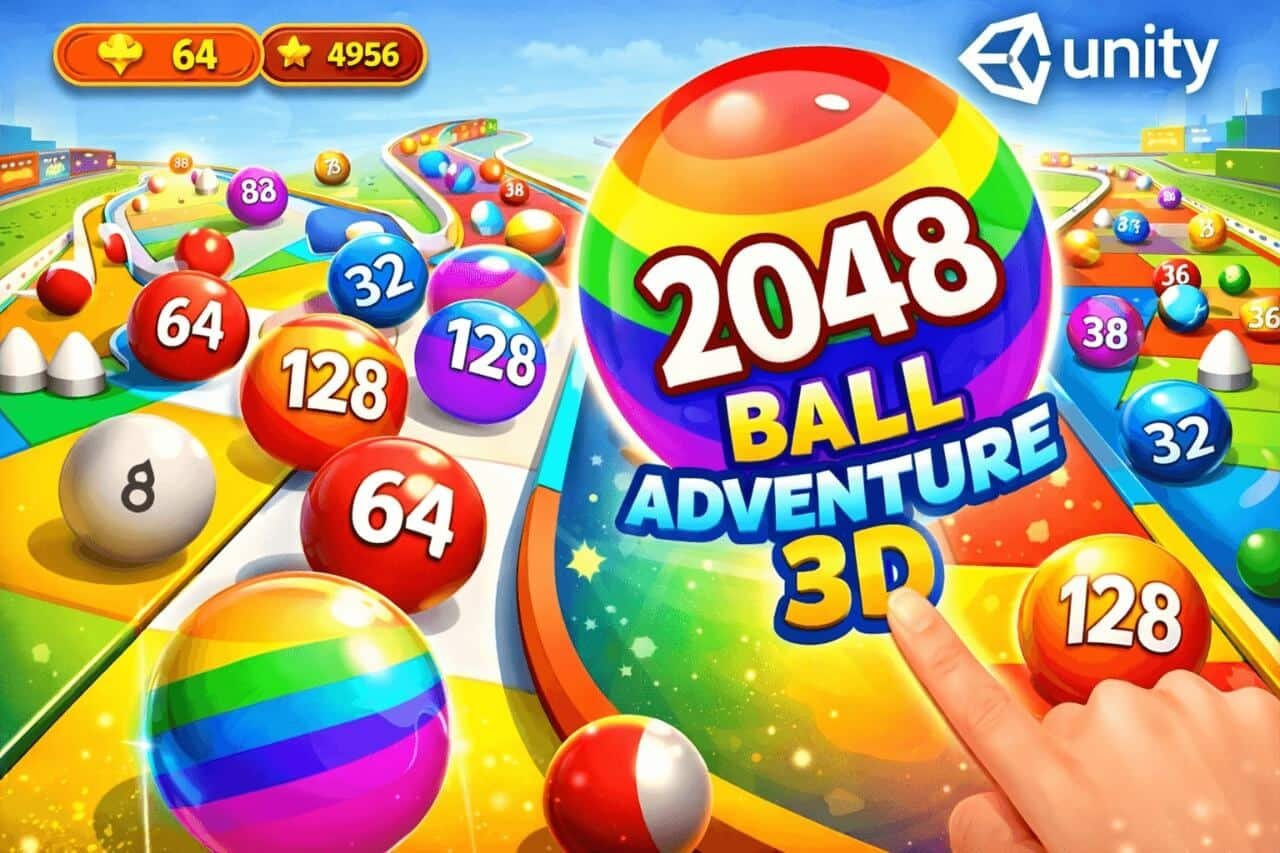 2048 Ball Adventure 3D – Hyper-Casual Runner & Number Merge Game