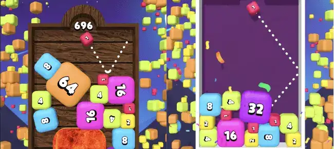 🧊 2048 Shooter Merge – Aim, Bounce & Combine! screenshot 2