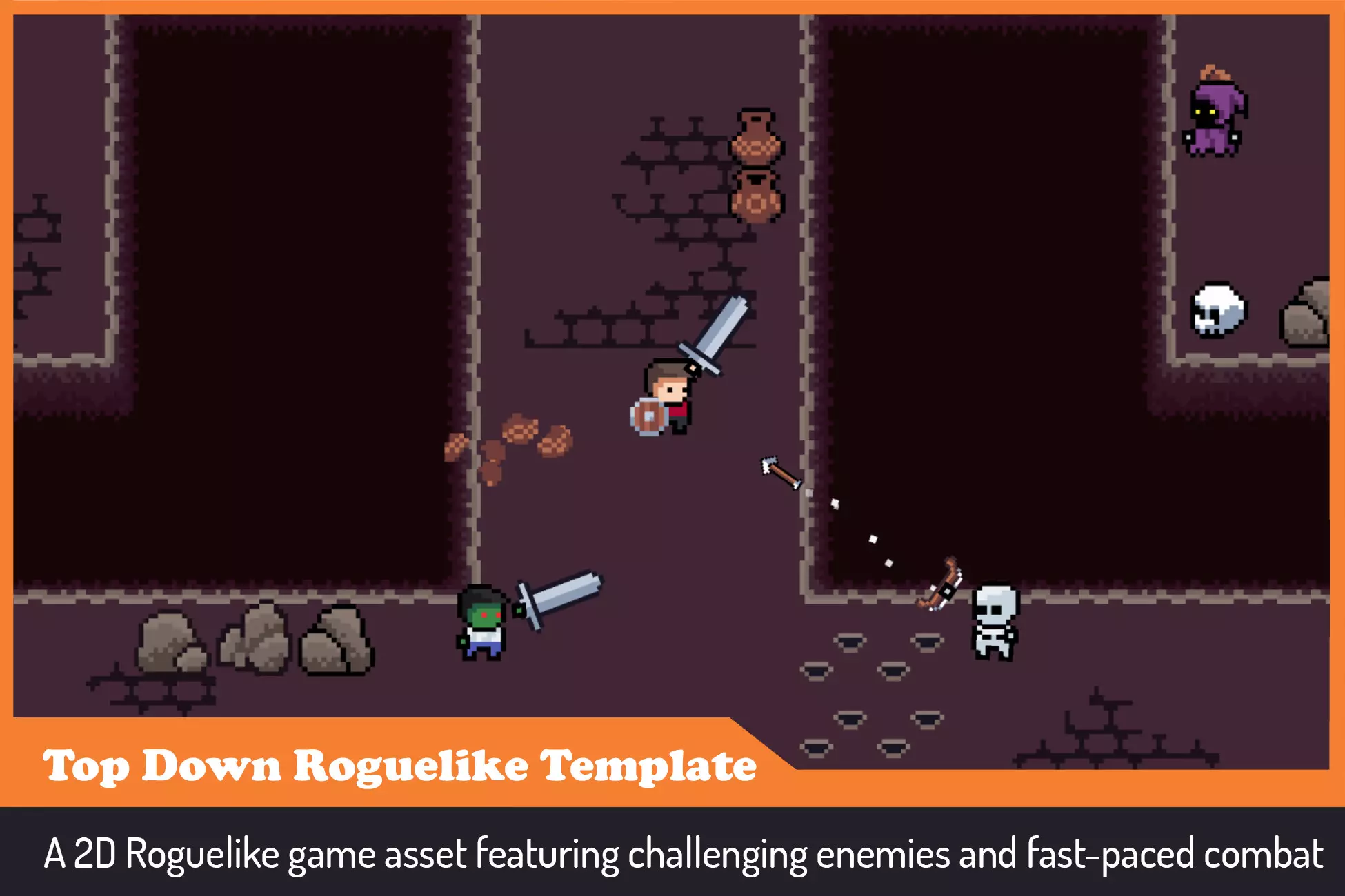 ⚔️ 2D Top-Down Roguelike Template – 2025 Complete Unity Projects – SellUnitySourceCode.com screenshot 3