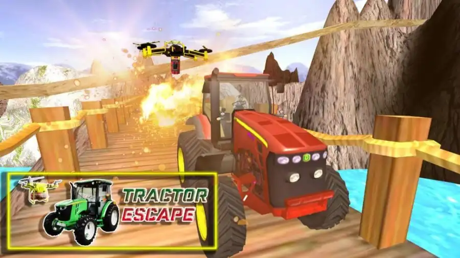 3D Drone vs Tractor Simulator – SellUnitySourceCode screenshot 2