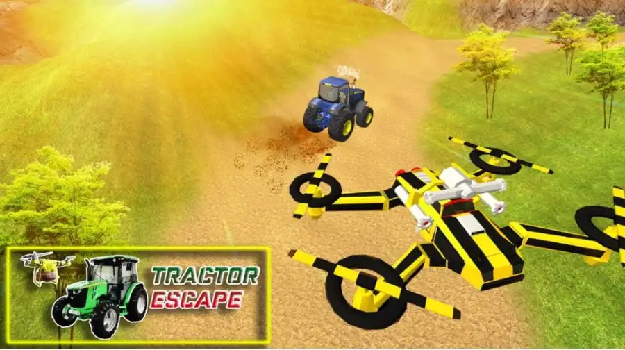 3D Drone vs Tractor Simulator – SellUnitySourceCode screenshot 4