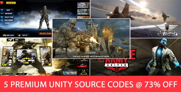 5 Complete Unity Templates Bundle – 2025 Complete Unity Projects – SellUnitySourceCode.com
