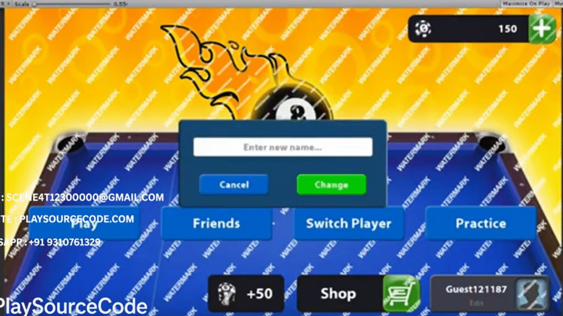 8 Ball Pool Multiplayer Unity Source Code screenshot 4