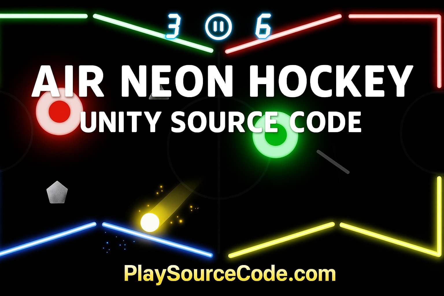 Air Neon Hockey Unity Source  Code