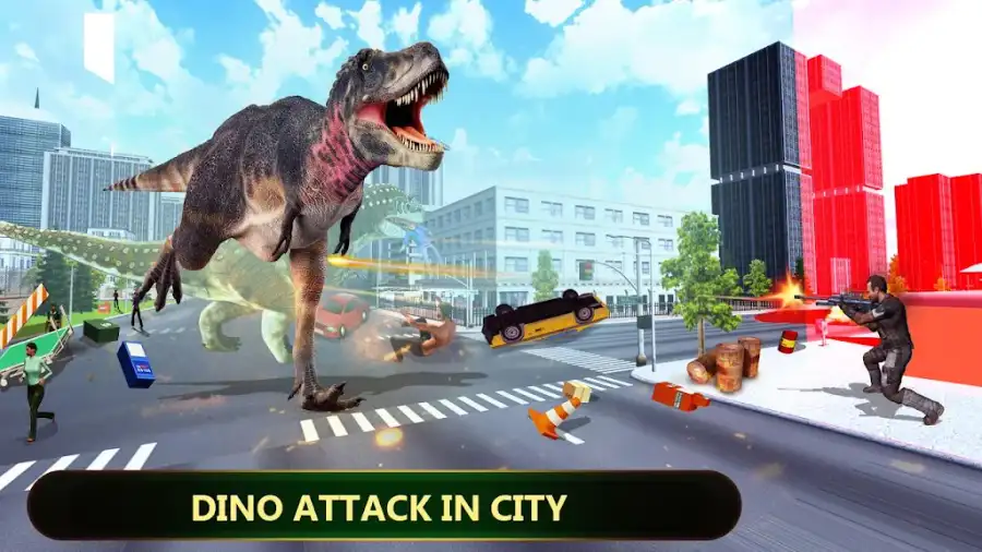 Angry Dinosaur Simulator Games: City Attack 3D screenshot 5