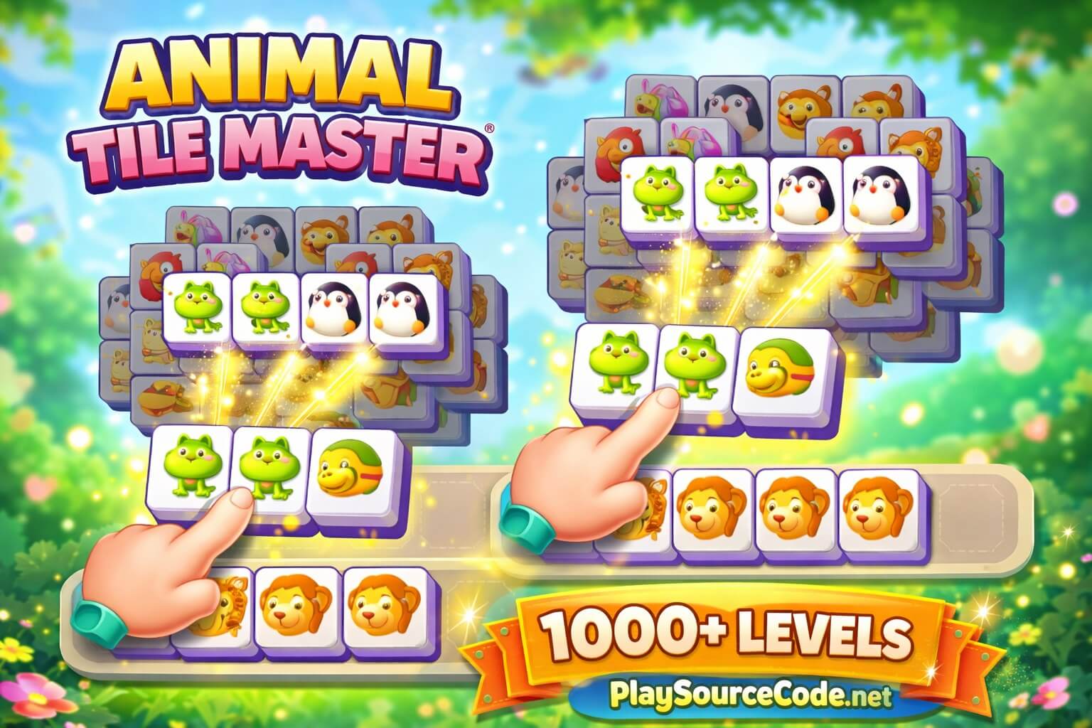 Animal Tile Master 1000 Levels  Match Games Unity Source Code