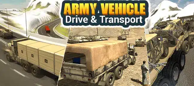 Army Vehicle Drive & Transport 3D – Unity Game – SellUnitySourceCode.com