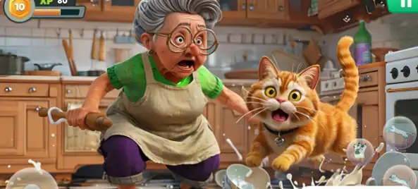 Bad Cat Simulator: Prank Gran