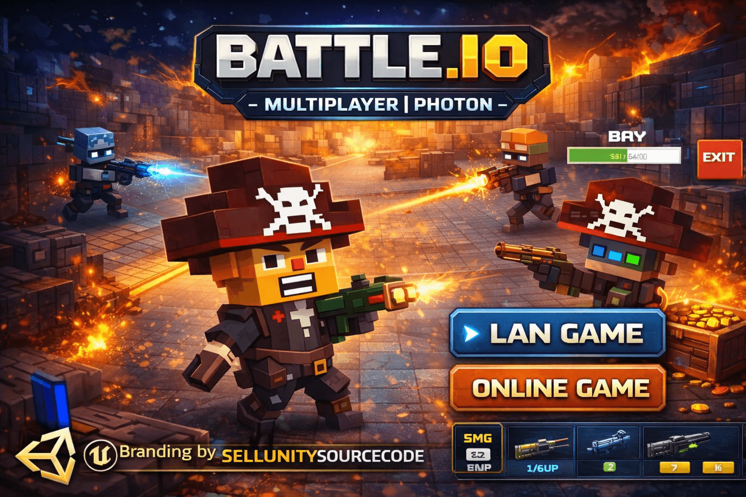 Battle.IO – Multiplayer IO Game (Photon PUN2 + PlayFab)