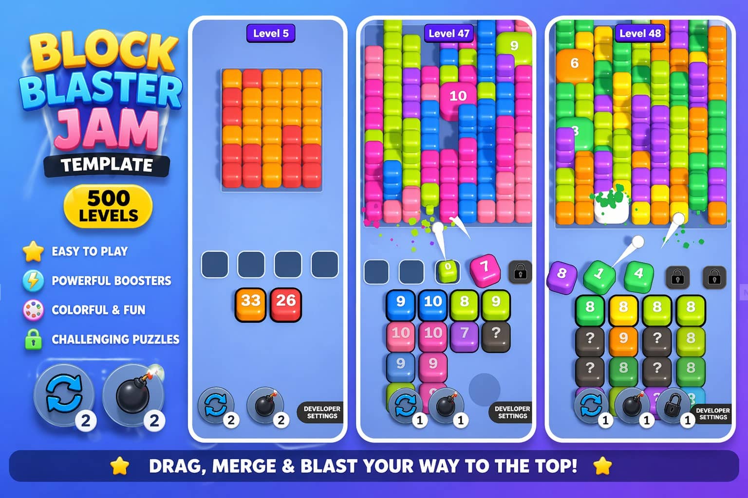 Block Blaster Jam  Unity Game Template