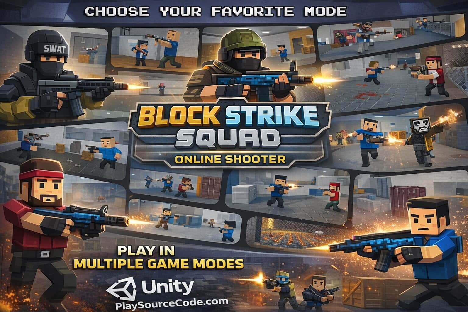 Block Strike - Online Shooter  Unity Game