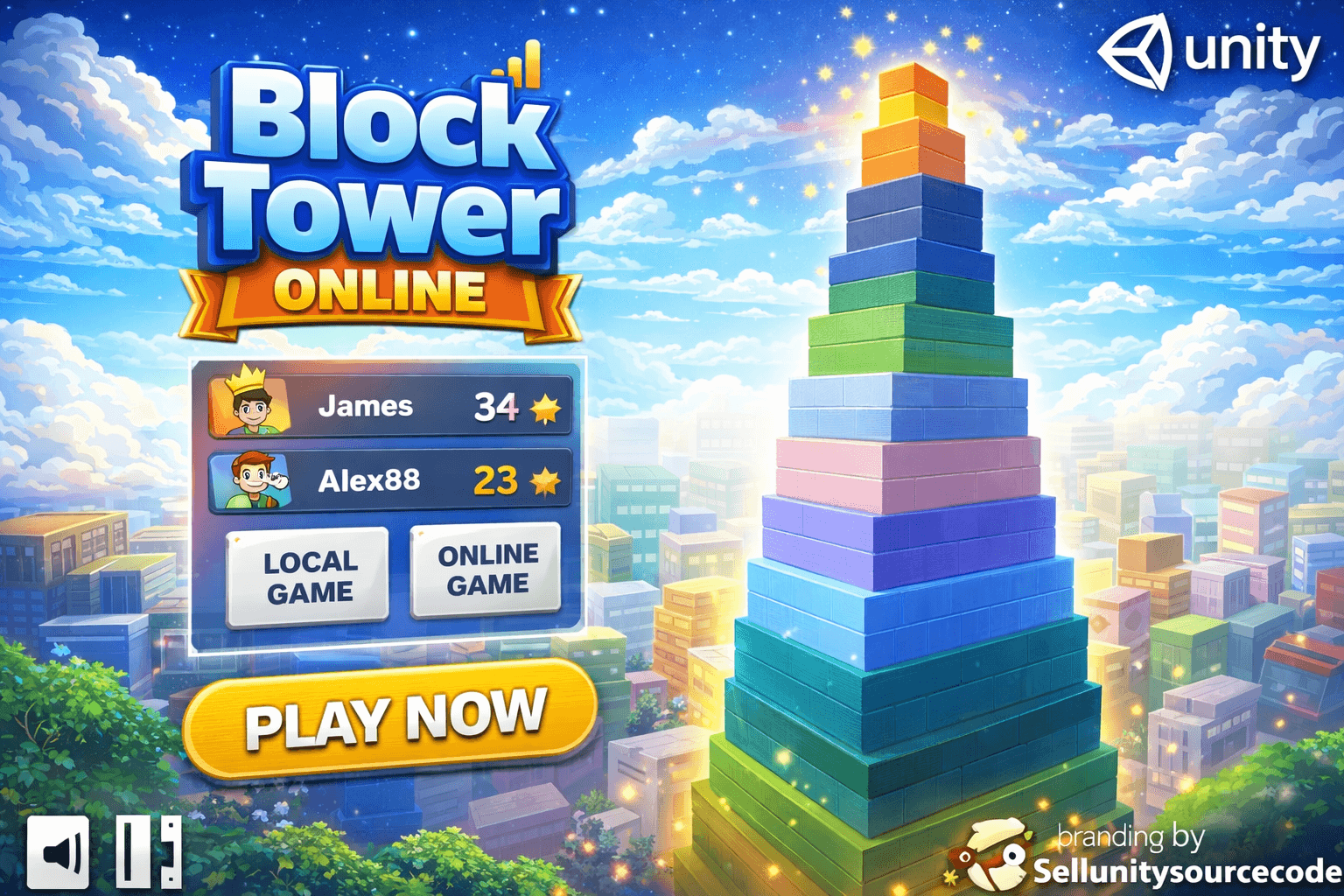 Block Tower Online: Multiplayer Casual Game Source Code