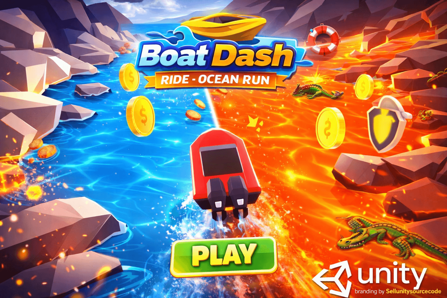 Boat Dash | Ride – Ocean Run (Unity Source Code)