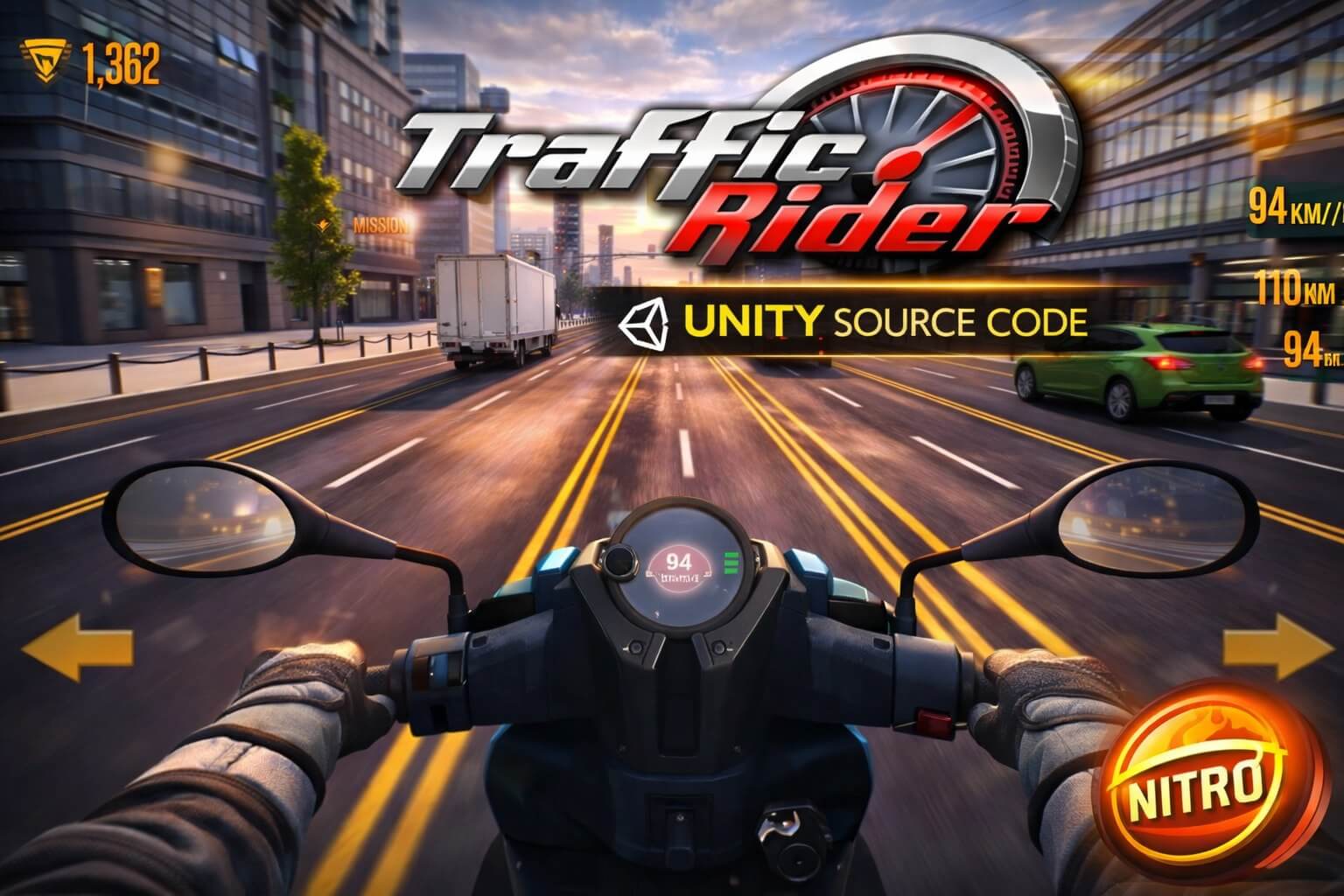 Build a Traffic Rider Bike Traffic Game in Unity