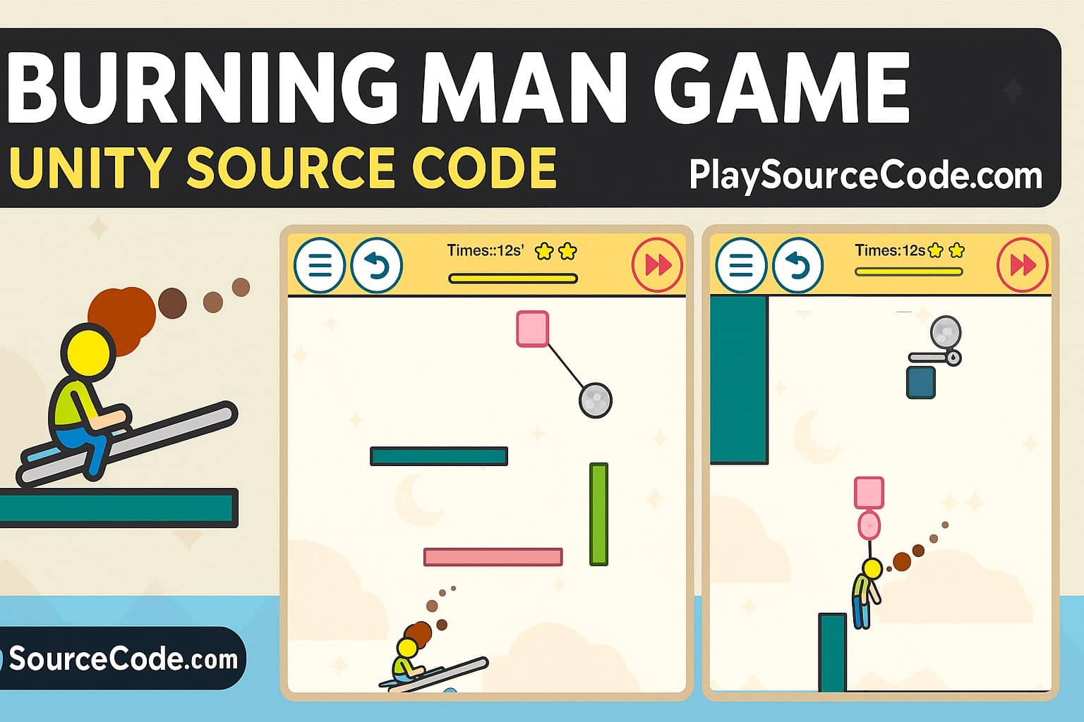 Burning man Game Unity Sourcecode