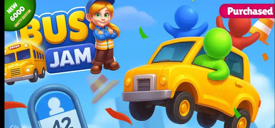 Bus jam – Unity reskinned Game SellUnitySourceCode
