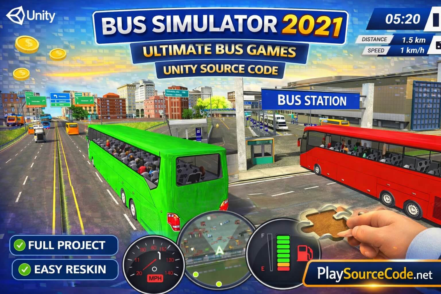 Bus Simulator 2021 - Ultimate Bus Unity Complete Project