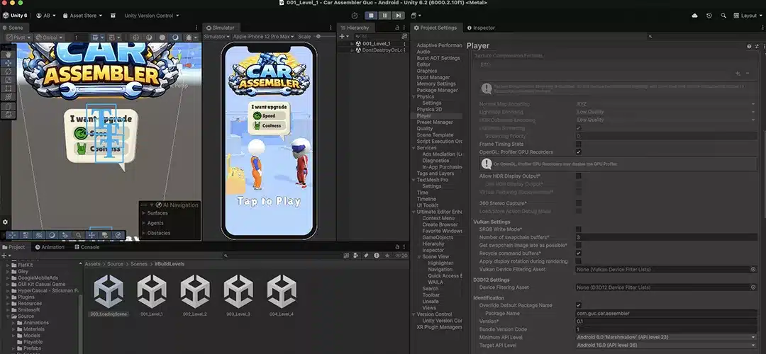 Car Assembler 3D Game – Unity 3D Source Code screenshot 3