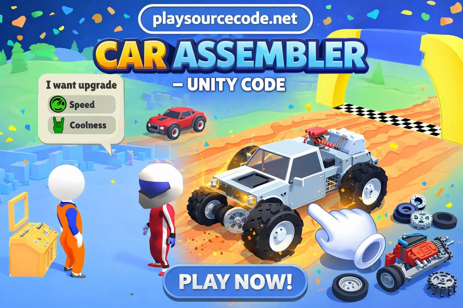 Car Assembler 3D Game – Unity 3D Source Code screenshot 4