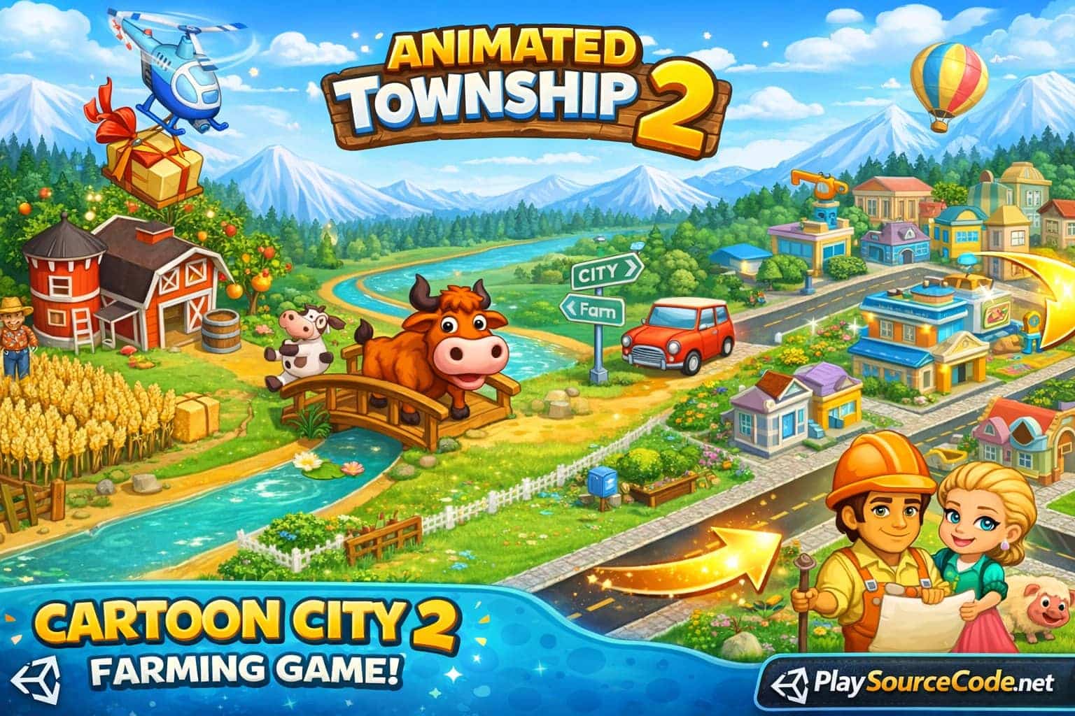 Cartoon City 2 Farming Game Unity Complete Game