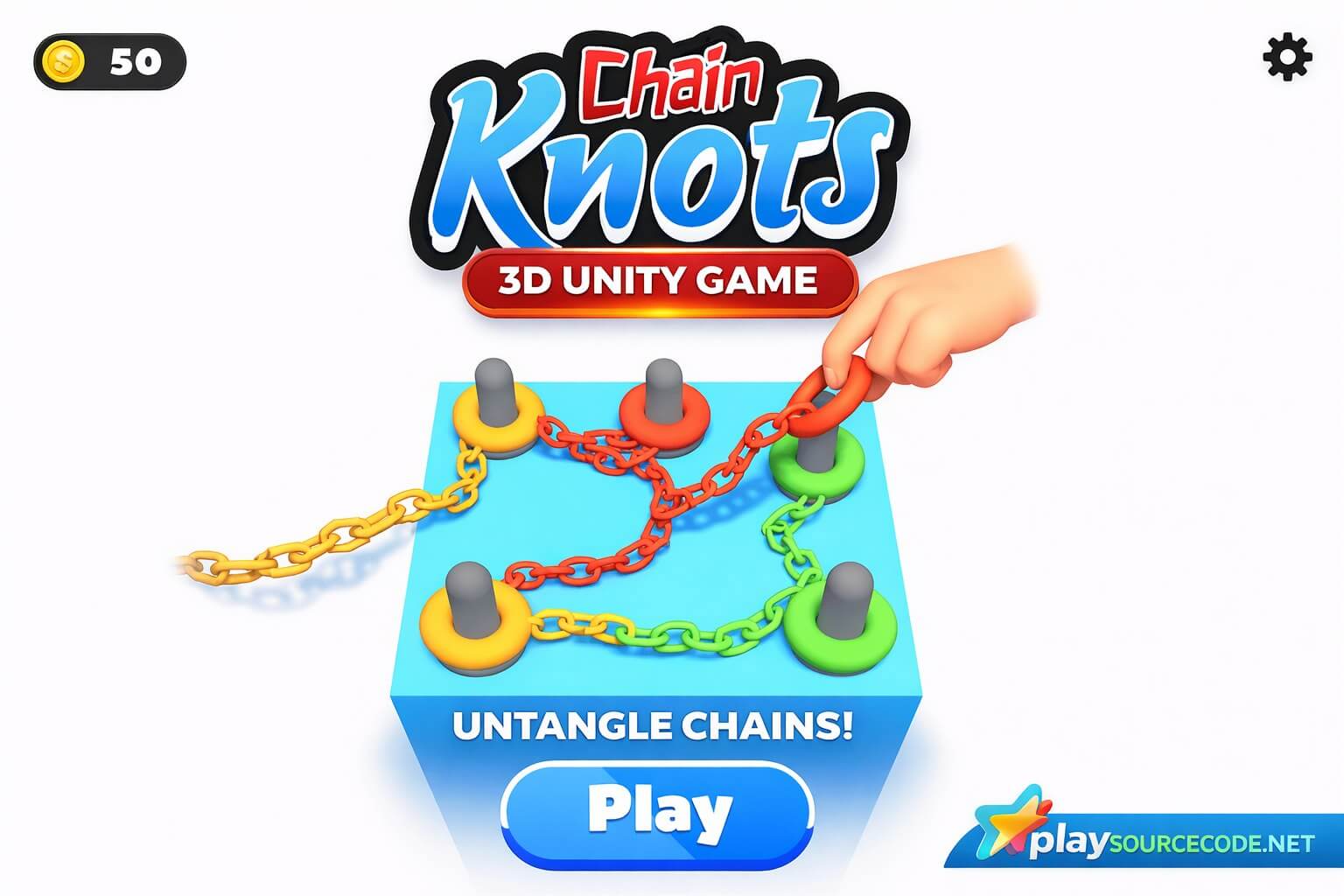 Chain Knots 3D Unity Game Source Code