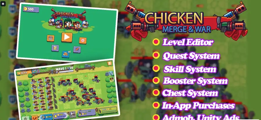 Chicken Merge - Unity Complete Game Template SellUnitySourceCode