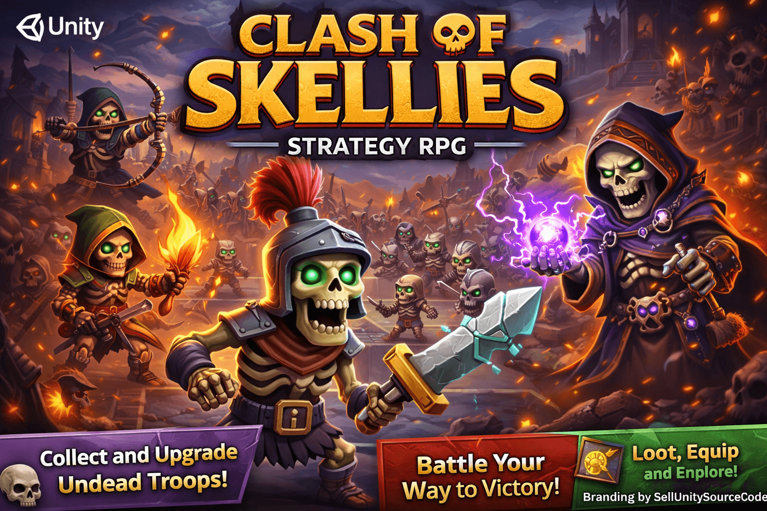Clash of Skellies – Dungeon RPG Arena Strategy Game