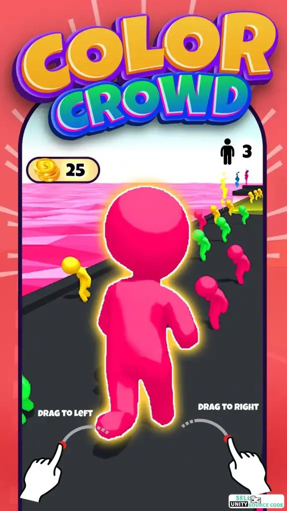 🏃‍♂️ Color Crowd – 3D Color Run & Battle Game | SellUnitySourceCode.com screenshot 5