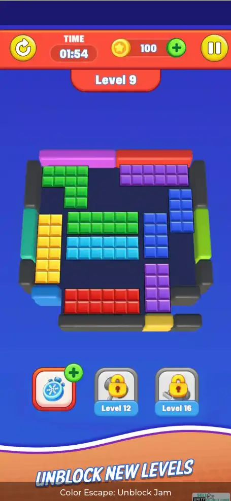 🧩 Color Escape: Unblock Jam – Addictive Block Puzzle Game | SellUnitySourceCode.com screenshot 5