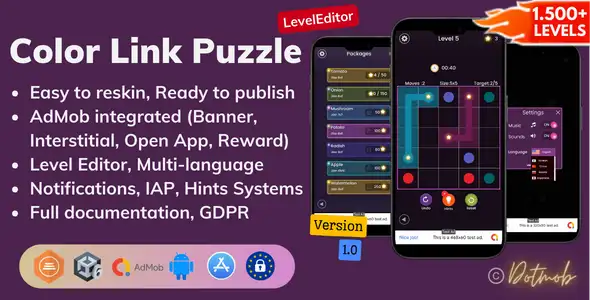 Color Link Puzzle – Unity Complete Project