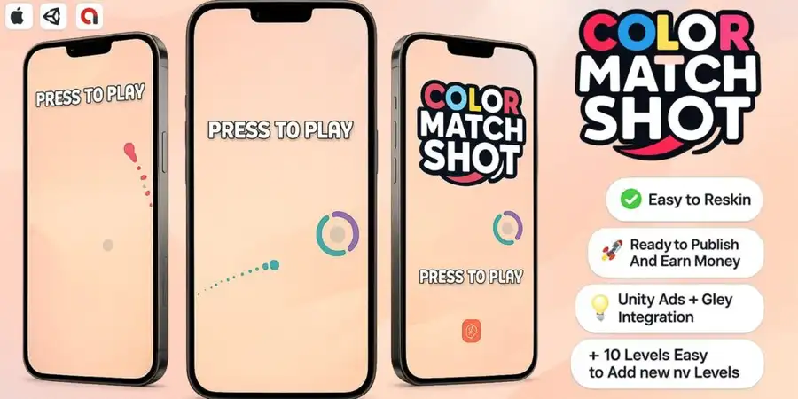 Color Match Shot – Casual Mobile Unity Game
