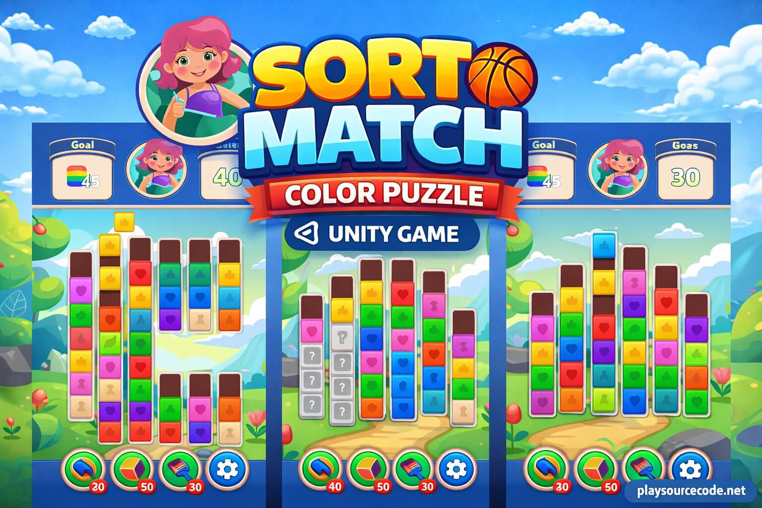 Color Sort Match Puzzle Unity Project – Ready-to-Publish Mobile Game screenshot 2