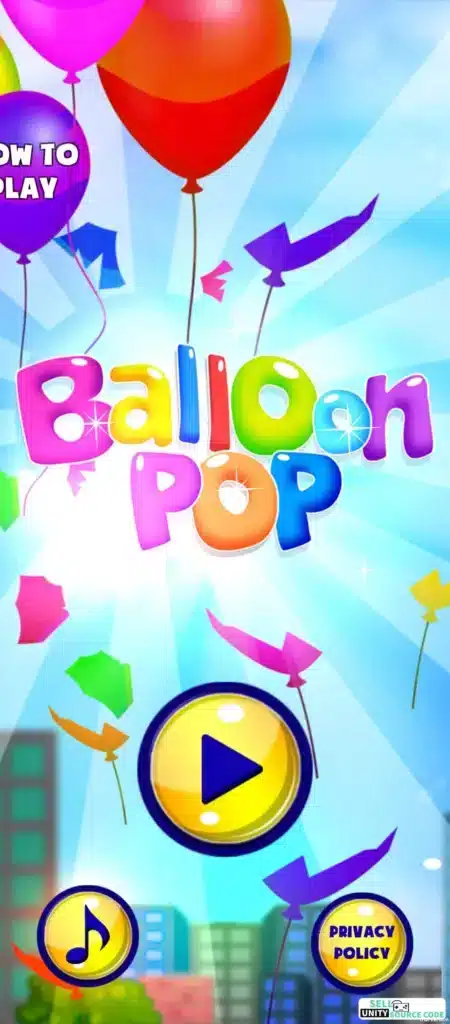 Colour Balloon Popper 3D – Fun Unity Game SellUnitySourceCode.com screenshot 2