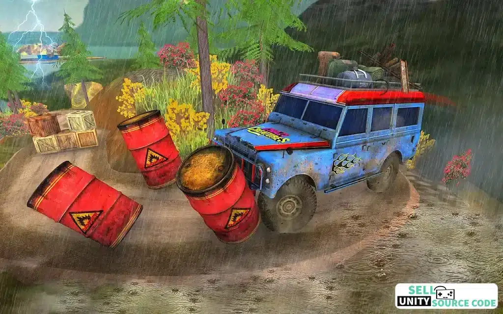 Crazy Jeep Mountain Driver Hill Climb Racer SellUnitySourceCode screenshot 3