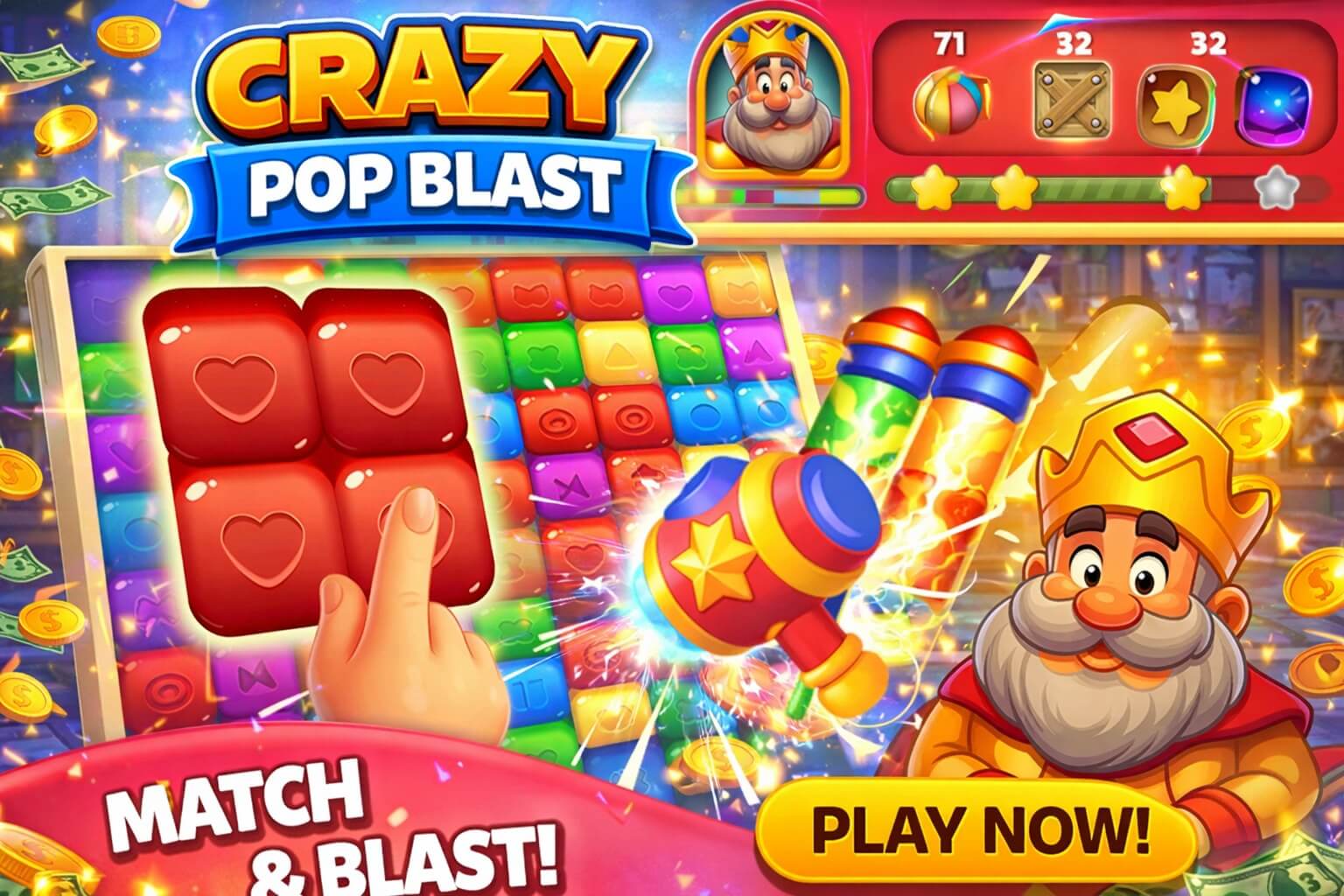 Crazy Pop Blast Unity Source Code