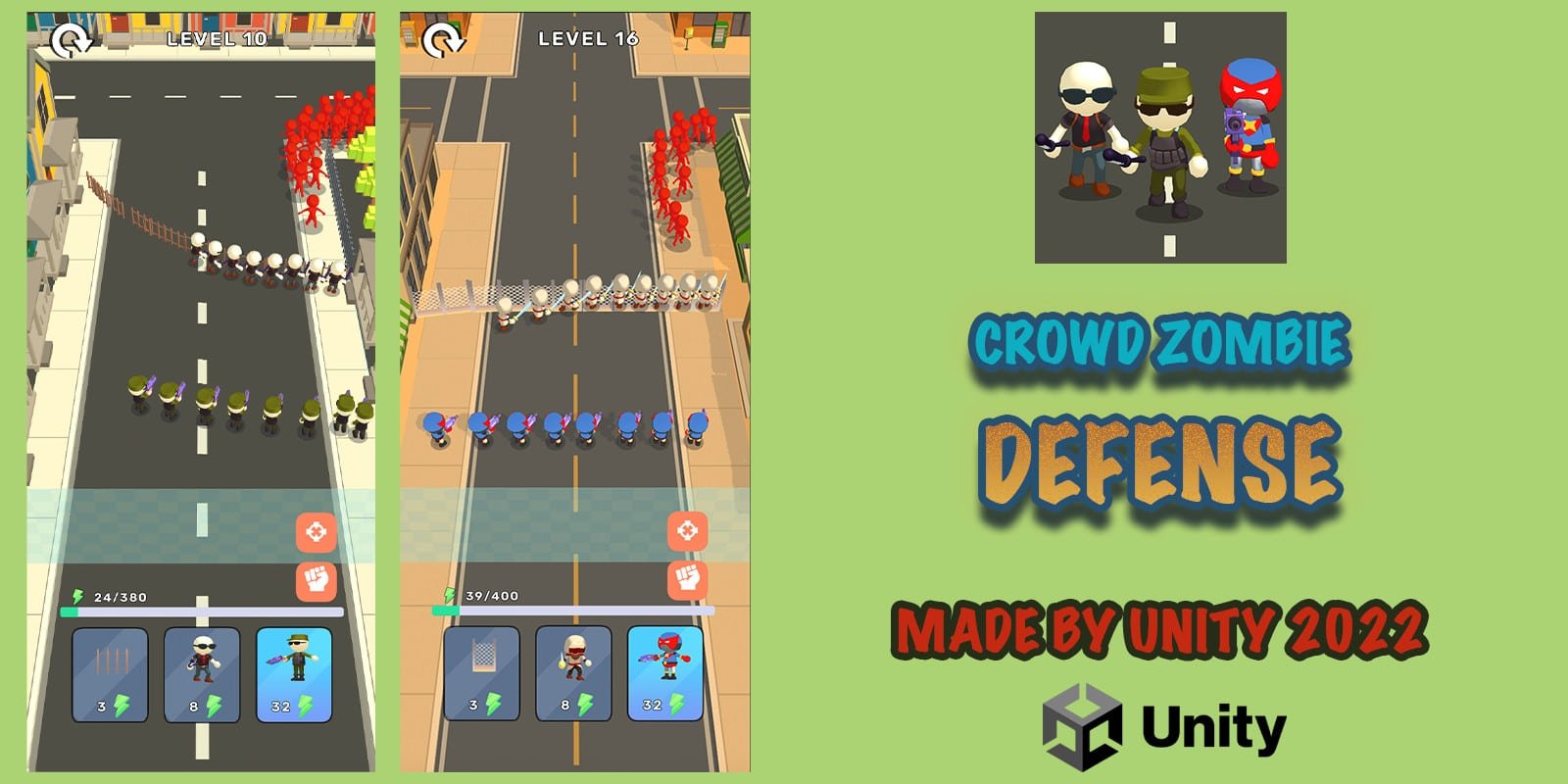 Crowd Zombie Defense – Unity Template SellUnitySourceCode