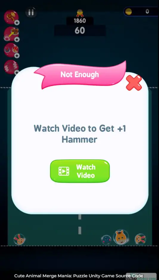 Cute Animal Merge Mania: Puzzle SellUnitySourceCode screenshot 5
