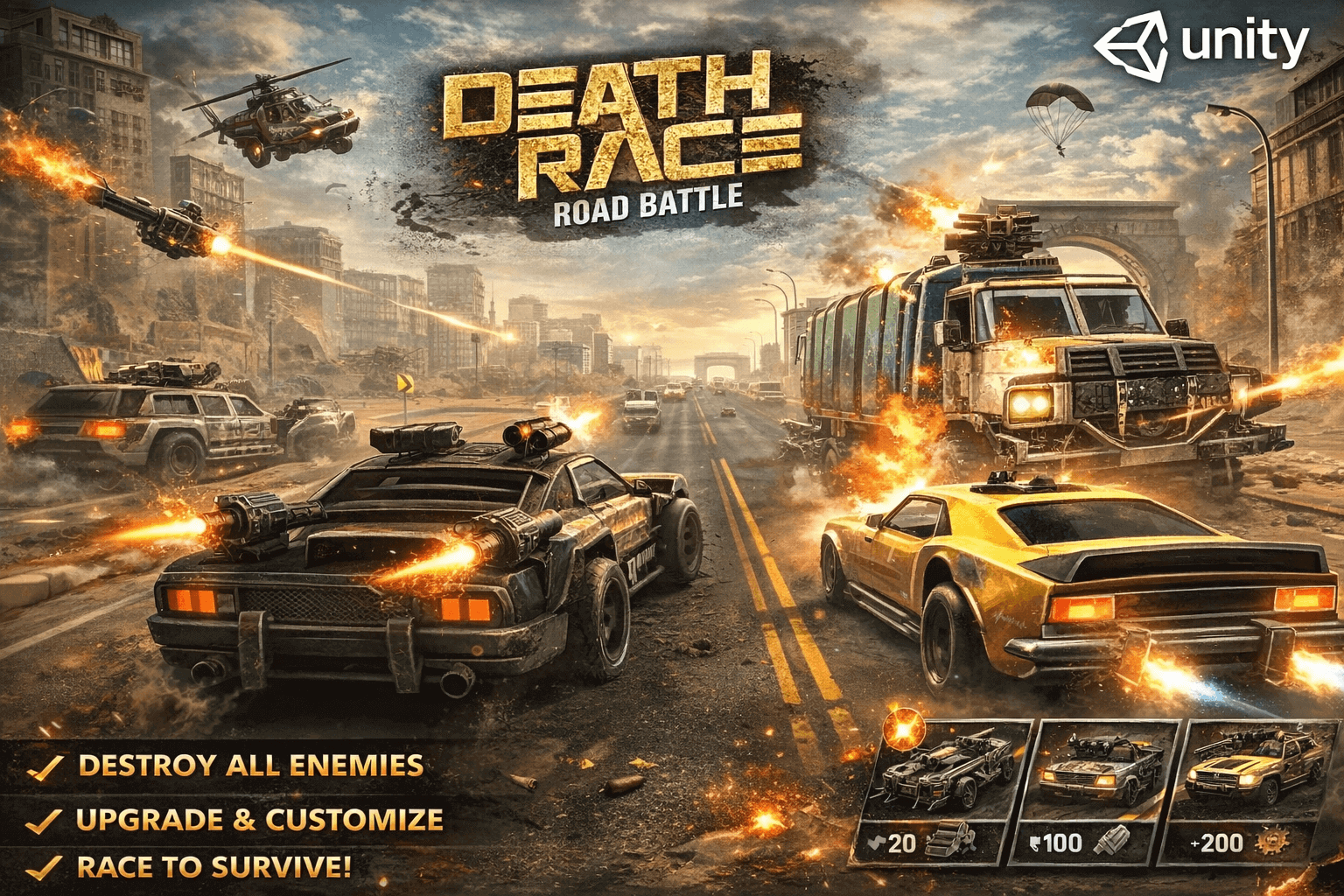 Death Race – Road Battle SellUnitySourceCode