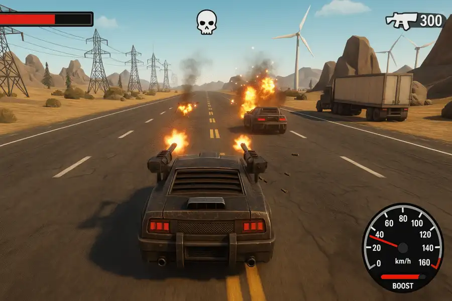 Death Race Road Battle Unity Game Template – Full Source Code screenshot 3