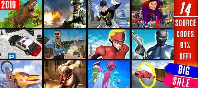 Deeko Games Ultra Unity Bundle: 14 Games worth $2,787 USD SellUnitySourceCode