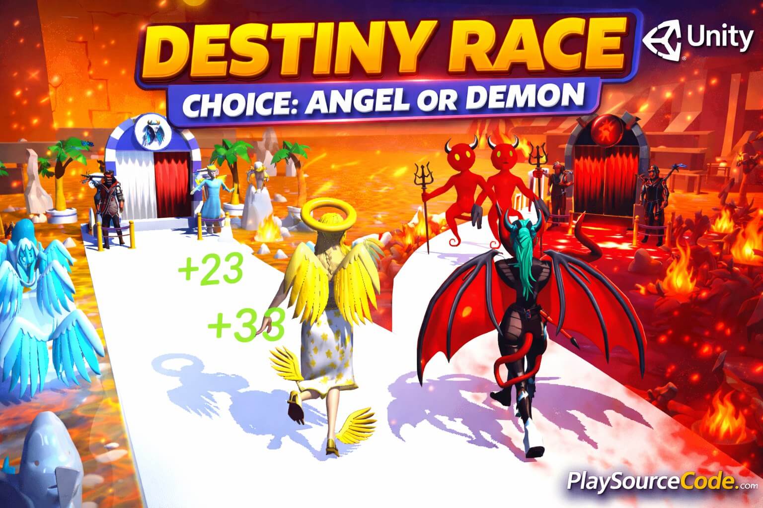 Destiny Race Choice: Angel or demon Unity Game