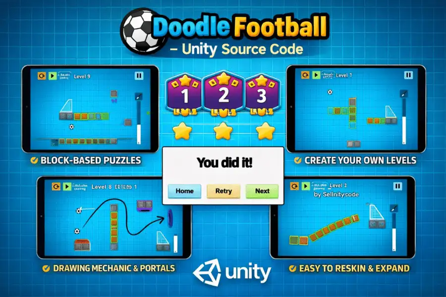 Doodle Football – Unity Source Code screenshot 5