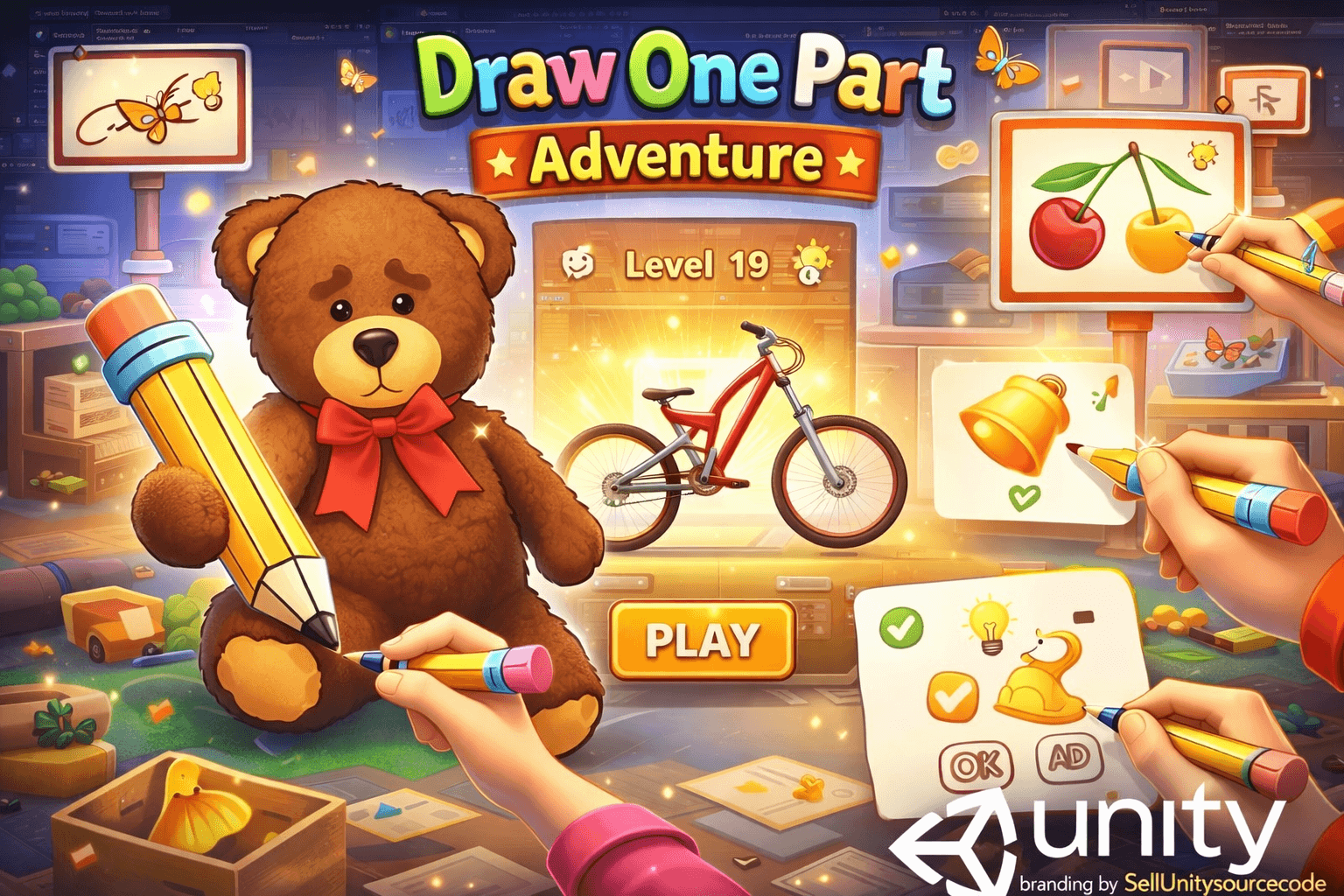 Draw One Part Adventure SellUnitySourceCode