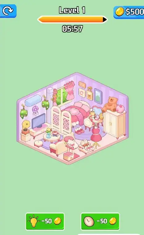 Dreamy Room Decor Life Game Sell Unity Source Code  screenshot 2