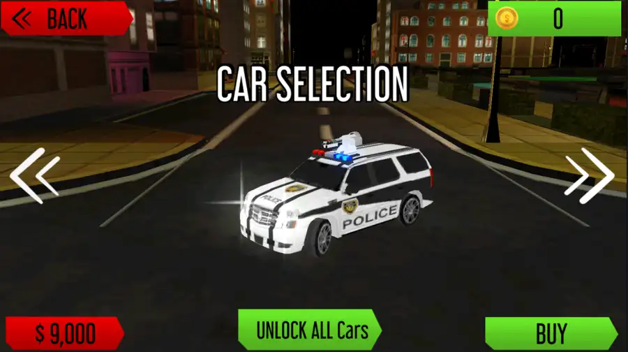 Drive Police Car Gangsters Chase : Free Games SellUnitySourceCode screenshot 4
