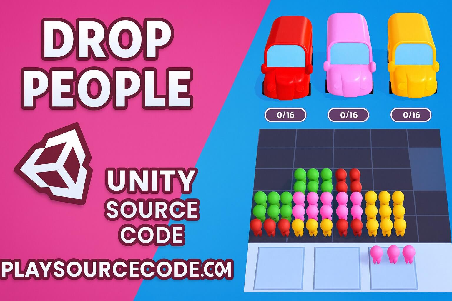 Drop People 3D Bus Puzzle Unity Game Source Code