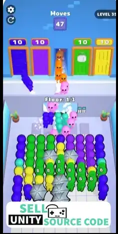 Elevator Puzzle SellUnitySourceCode screenshot 5