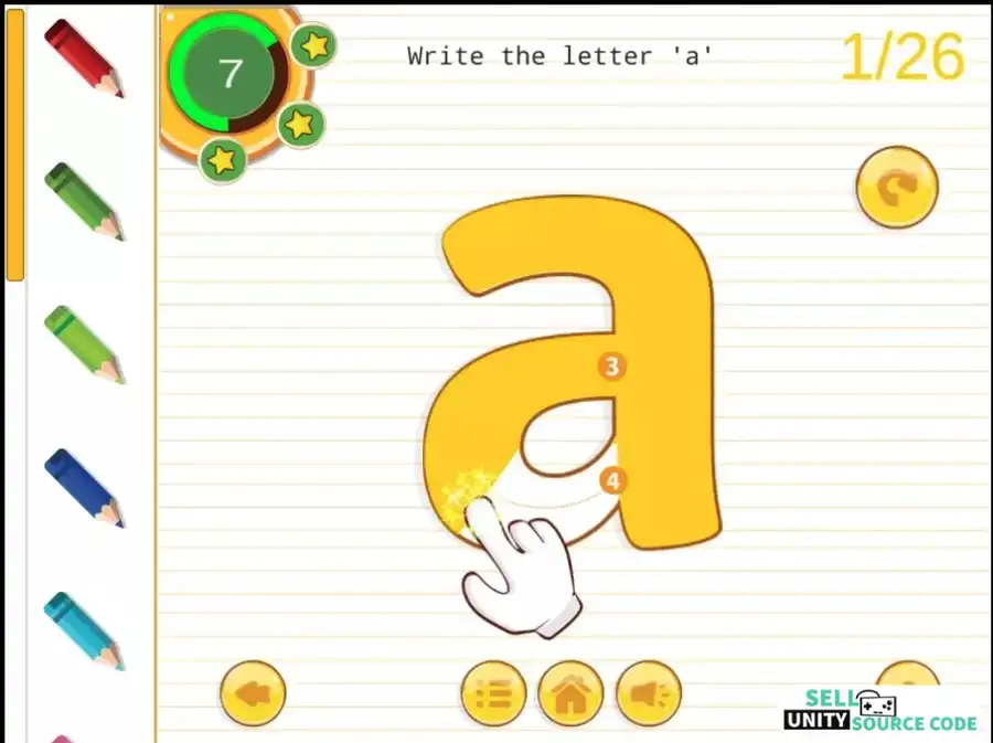 English Tracing Book SellUnitySourceCode screenshot 5