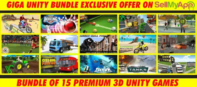Exclusive MEGA Unity Bundle: 15 High Quality Unity SellUnitySourceCode