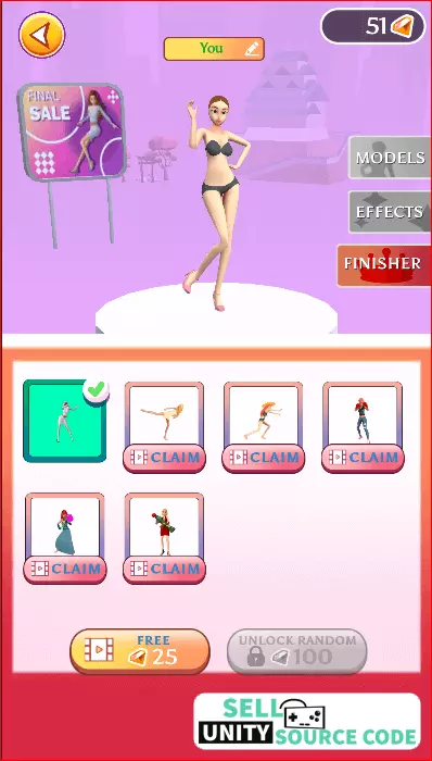 Fashion Battle – Dress up game SellUnitySourceCode  screenshot 5